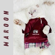 Baju Raya Kucing Maroon