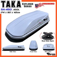 TAKA MD-450 Car Roof Box [Explorer Series] [XL Size] [White] Cargo ROOFBOX