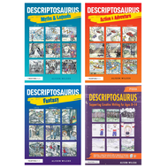 Descriptosaurus Story Writing 4 Books Set: Myths & Legends Action & Adventure Fantasy and Supp
