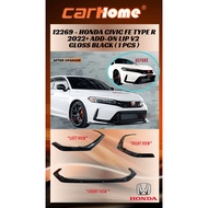 HONDA CIVIC FE FL5 TYPE R FRONT LIPS THAI LOOK 2022 2023 TYPE R ADD-ON LIP 1PCS