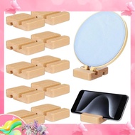 dgk10 Pcs Embroidery Hoop Display Embroidery Hoop Wooden Base Holder Embroidery CrossStitch Stand fo