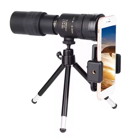 Outdoor 300X40 Zoom Len Spin Monoculars Professional Long Range Telescope Mobile Phone Photo Binocul