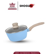 Shogun Mini Ceragan Ceramic 16 x 7.5cm Non-stick Saucepan, 1.2L - Blue (IH)