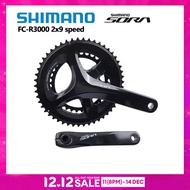 SHIMANO จานหน้า R3000 SORA 2X9ความเร็ว165มม. 170มม. 175มม. ข้อเหวี่ยง50-34ตันจักรยานเสือหมอบจานหน้า