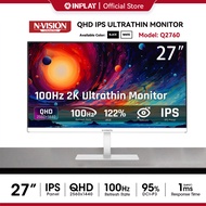 Nvision 27 Inch IPS Monitor 2K QHD 2560*1440P 100HZ 1ms Led Monitor For Desktop PC Laptop Q2760