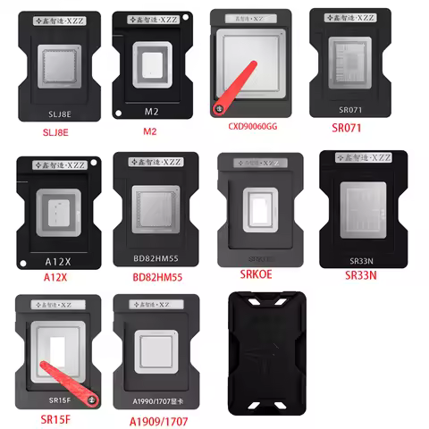 XZZ BGA reballing stencil for laptop cpu SLJ8E A12X BD82HM55 M2 CXD90060GG SR15F A1990 A1707 SR071 D