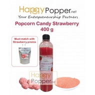 Happypopper Original Pure Popcorn Use Strawberry Gula Sugar Caramel Flavour Powder Premix Flour Mix 400 g 400g 草莓爆米花专用糖