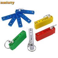 UMISTY Folding Ruler, with Keychain 0.5m 10-Fold Plastic Ruler, Multi Functional Double-sided Scale 
