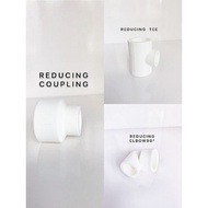 PPR FITTINGS REDUCER ELBOW , REDUCER TEE , REDUCER COUPLING , SIZE 3/4 x 1/2 , 1 x 1/2 , 1 x 3/4