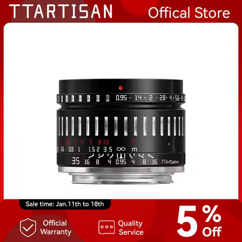 TTArtisan 35mm F0.95 Large Aperture Prime Lens for Sony E Mount Fujifilm X Canon M Canon RF-S Leica 