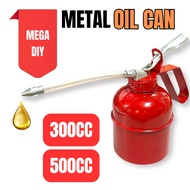 [300cc/500cc] 【MULTIPURPOSE】Red Oil Can Oil Pump Pot with Flexible Spout Free Metal Spout (300cc / 5