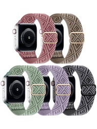 2入組尼龍錶帶,適用於蘋果手錶/三星/華為/小米/飛比特手錶
