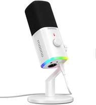 MAONO ไมโครโฟน PD100X USB โหมดคู่/XLR RGB พร้อมซอฟต์แวร์ Maonolink การตัดเสียงรบกวนสำหรับพีซีคอนเดนเ