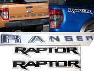 เซ็ท สติ๊กเกอร์ Raptor + สติ๊กเกอร์ Ranger ข้างกระบะท้าย ซ้าย ขวา และฝากระโปรงท้าย Ford Ranger 2012 