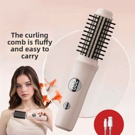 Cordless 3-in-1 Hair Styler, Fast-Heat Hot Brush & Mini Travel Straightener-Curler for Daily & Salon