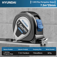HYUNDAI Meteran Tukang 10 5 3 Meter Baja Paling Bagu Pita Pengukur Tape Measure Bahan Karet ABS