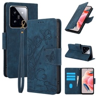 Cho Xiaomi Mi 14t/Xiaomi Mi 14t Pro Vỏ điện thoại từ Ví da khe cắm thẻ cặp đôi lật trường hợp vỏ