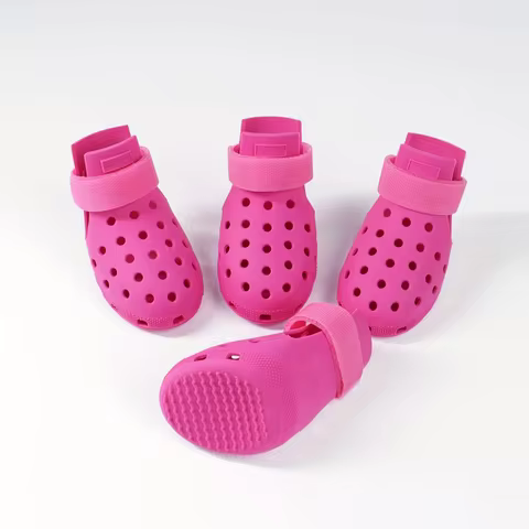 Pet Shoes Silicone Rain Shoes Dirt Resistant Slip Resistant Waterproof Dog Shoes Small Medium Dog Te