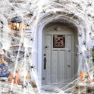 Halloween Decoration Spider Web Haunted House Outdoor Indoor Decoration Horror Atmosphere Decoration