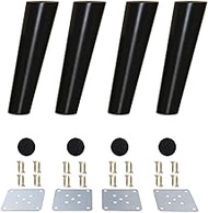4pcs Furniture Legs Height 6-20cm Tapered Wooden Replacement Feet for Couch, Sofa, Chair, Cabinet, D