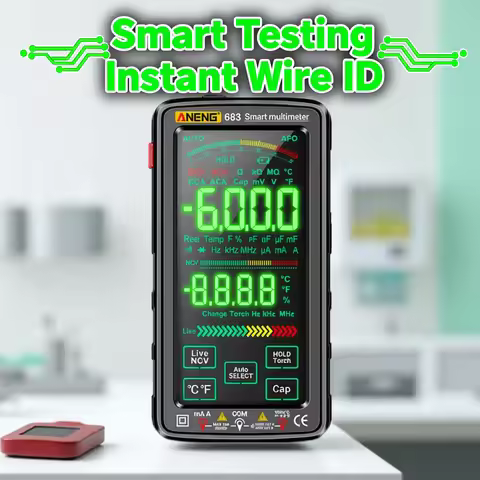 ANENG 683 Smart Multimeter Tester High-end Touch Rechargeable 6000 Counts Multimetro Test Multiteste