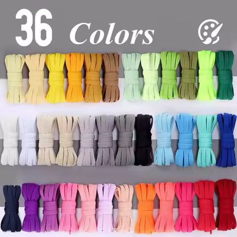 Flat AF1 Sneakers Shoelaces Canvas Basketball Shoelace Black White Color Classic Shoes laces 36color