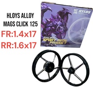 ORIGINAL HYLOS ALLOY MAGS FOR CLICK 125 (BLACK) 1.4/1.6 BY 17