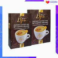 B7 coffee กาแฟสมุนไพร บีเซเว่นกาแฟของคนรักสุขภาพ กาแฟนักข่าว บรรจุ 10 ซอง /กล่อง ของแท้ 100%