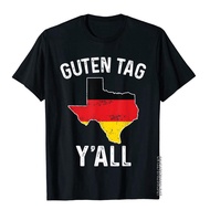 Guten Tag Y'All Oktoberfest Prost Texas Germany Flag T-Shirt Classic Crazy T-Shirts Cotton Man T Shi