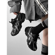 -EJ- ASICS GEL-1130 Liquid Black Silver Gray Retro Men's Shoes 1201A906-001