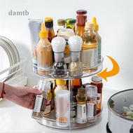 DTB 360° Clear Kitchen Rotating Spice Holder Cupboard Organizer Rotating Tray Turntable Organizer