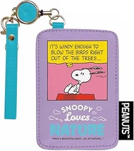 Ki Company ES495B Snoopy Pass Case with Reel Purple, H 4.1 x W 2.8 x D 0.2 inches (106 x 73 x 7 mm)
