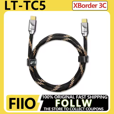 FiiO LT-TC5 Silver-plated Pure Copper Data Line Ear Amplifier Digital Audio Data Line Switching Cabl