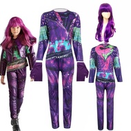 C Descendants Costume Girls Halloween Carnival Clothes Evie Mal Cosplay Kids Child Disguise