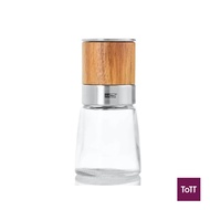 AdHoc Akasia Ceracut Glass Pepper Or Salt Mill Ø6.5xH13.5cm, Acacia Wood