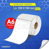 Codeshop Thermal ECO Label 100x150mm A6 500pcs Thermal Receipt Sticker