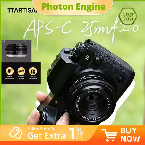 TTArtisan 25mm F2 APS-C MF Portrait Photography Camera Lens for Sony A6000 A7RIII A7S Fuji XT30 XT-1