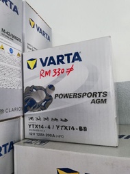VARTA YTX 14-4 / YTX14 - BS POWERSPORT AGM CAR BATTERY BATERI