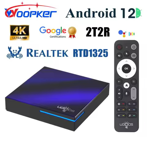 Ugoos SK2 Google TV Box Android 12 Realtek RTD1325 DDR4 4GB 32GB Wifi6 2T2R BT5.2 4K HDR10 Set Top B
