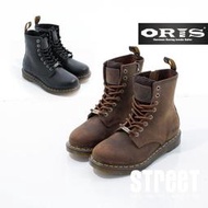【街頭巷口 Street】ORIS  男款 頂級真牛皮鞋面 美式戰鬥中筒靴 粗曠風格休閒靴 SB15940C03 咖啡色