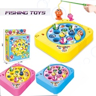 Fishing Game Toys Children Educational Toys Fishing Toy Musical Rotating Fishing Game MAINAN SET MEM