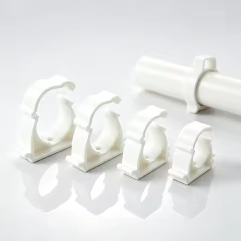 10pcs Plastic PPR Clamp Holder Pipe Clamp Connector For Water Pipe Tube Fittings With Cover Dia 16mm