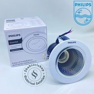 PUTIH Philips DOWNLIGHT RECESSED WHITE 66662 3 INCH 3" WHITE MAX 9watt - WHITE, Without Bubble