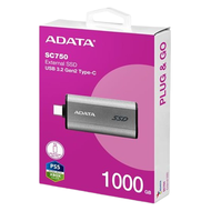 ADATA 威剛 外接式固態硬碟SSD SC750 1TB 鈦灰