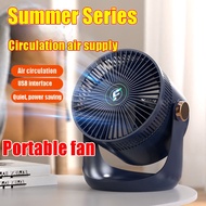 2400mAh Rechargeable Silent Fan - 3-Speed Air Circulator, Turbo Desktop Fan for Home,Office & Travel