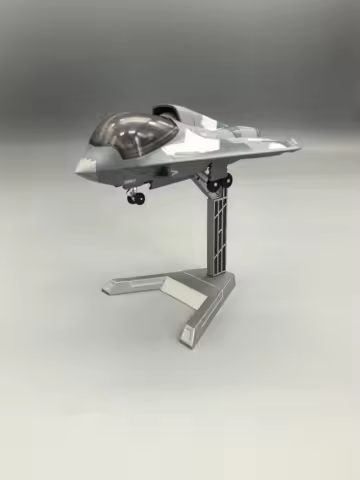 J-36 Q-Version Fighter Jet Alloy 6th Generation Simulation Aircraft Model J36 Miniature Airplane Sta