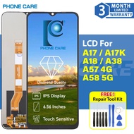 COMPATIBLE FOR Oppo A17 CPH2477 / A17K / A58 / A18 CPH2591 / A38 CPH2579 LCD TOUCH SCREEN DIGITIZER 