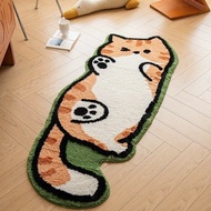 Cartoon Bedroom Bedside Flocking Carpet Cute Cat Carpet