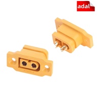 ADAL 5pcs XT60E Connector, AMASS Yellow XT60E Male Plug, Plastic Mountable FPV Racing Fixed Board XT