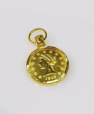 PROMO Liontin emas kadar 916 singapore berat 5.35gr
